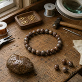 Bracelet en Obsidienne Flocon de Neige pour Équilibre, Calme et Protection