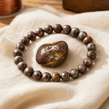 Bracelet en Obsidienne Flocon de Neige pour Équilibre, Calme et Protection