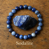 Bracelet en Sodalite pour Calme, Clarté et Communication Sincère