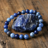 Bracelet en Sodalite pour Calme, Clarté et Communication Sincère
