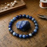 Bracelet en Sodalite pour Calme, Clarté et Communication Sincère