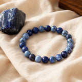 Bracelet en Sodalite pour Calme, Clarté et Communication Sincère