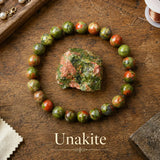 Bracelet en Unakite pour Équilibre Émotionnel et Guérison Douce