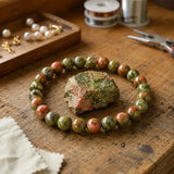Bracelet en Unakite pour Équilibre Émotionnel et Guérison Douce
