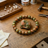 Bracelet en Unakite pour Équilibre Émotionnel et Guérison Douce
