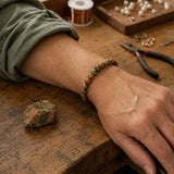 Bracelet en Unakite pour Équilibre Émotionnel et Guérison Douce