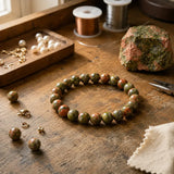 Bracelet en Unakite pour Équilibre Émotionnel et Guérison Douce