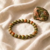 Bracelet en Unakite pour Équilibre Émotionnel et Guérison Douce