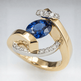 BAGUE ORBITALE BLEUE