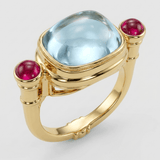 BAGUE AQUA & RUBIS