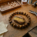 Bracelet en Œil de Tigre Jaune pour le Courage, la Confiance et la Concentration