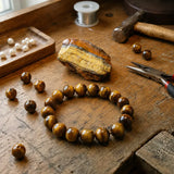 Bracelet en Œil de Tigre Jaune pour le Courage, la Confiance et la Concentration