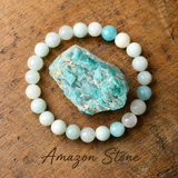 Bracelet en Amazonite pour Calme, Courage et Équilibre Relaxant