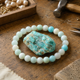 Bracelet en Amazonite pour Calme, Courage et Équilibre Relaxant