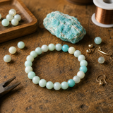 Bracelet en Amazonite pour Calme, Courage et Équilibre Relaxant