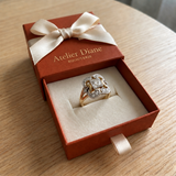 Bague vintage à brillants | Or