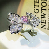 BAGUE PÉTAL ÉCLATANTE - (AJUSTABLE)