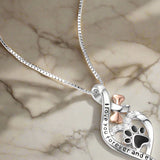 Collier Lucky Paw avec Cœur, Os et Infini – Pendentif "Toujours dans Mon Cœur"