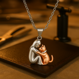 Collier avec Pendentif Étreinte de Chat