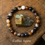 Bracelet en Agate Marron pour Ancrage, Confort et Stabilité