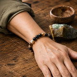 Bracelet en Agate Marron pour Ancrage, Confort et Stabilité