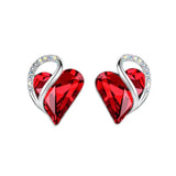 Boucles d'oreilles en rubis cœur infini