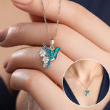 Magnifique Collier en Colibri avec Boucles d'Oreilles Bonus – Offre à Durée Limitée