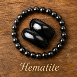 Bracelet en Hématite pour Ancrage, Protection et Concentration