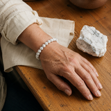Bracelet en Howlite pour Calme, Soulagement du Stress et Sommeil Récupérateur