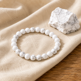Bracelet en Howlite pour Calme, Soulagement du Stress et Sommeil Récupérateur