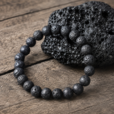 Bracelet en Pierre Lave pour Ancrage, Force et Calme