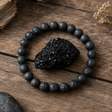 Bracelet en Pierre Lave pour Ancrage, Force et Calme