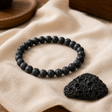 Bracelet en Pierre Lave pour Ancrage, Force et Calme