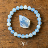 Bracelet en Opale Rose pour Calme, Harmonie et Douce Guérison Émotionnelle