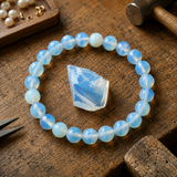 Bracelet en Opale Rose pour Calme, Harmonie et Douce Guérison Émotionnelle