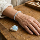 Bracelet en Opale Rose pour Calme, Harmonie et Douce Guérison Émotionnelle