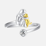 Bague en Argent Sterling 925 avec Zirconia – Réglable et Fait à la Main