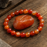 Bracelet en Agate Rouge pour Courage, Force et Ancrage
