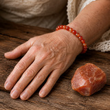 Bracelet en Agate Rouge pour Courage, Force et Ancrage