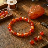 Bracelet en Agate Rouge pour Courage, Force et Ancrage
