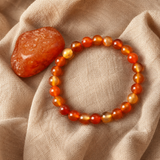Bracelet en Agate Rouge pour Courage, Force et Ancrage