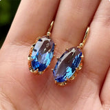 Boucles d'oreilles Golden Blue Bloom