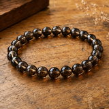Bracelet en Quartz Fumé pour Calme, Ancrage et Soulagement du Stress