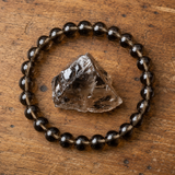Bracelet en Quartz Fumé pour Calme, Ancrage et Soulagement du Stress