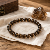 Bracelet en Quartz Fumé pour Calme, Ancrage et Soulagement du Stress