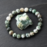 Bracelet en Agate Arbre pour Croissance, Abondance et Ancrage
