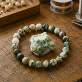 Bracelet en Agate Arbre pour Croissance, Abondance et Ancrage