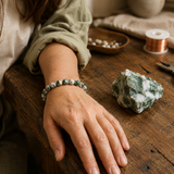 Bracelet en Agate Arbre pour Croissance, Abondance et Ancrage