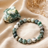 Bracelet en Agate Arbre pour Croissance, Abondance et Ancrage