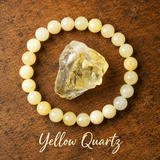 Bracelet en Quartz Citrine pour l'Abondance, la Joie et la Positivité